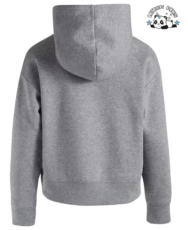 LEZONKIDS - Conjunto de roupas para meninas personalizado com capuz e remendo de coração sequinado para 7 anos